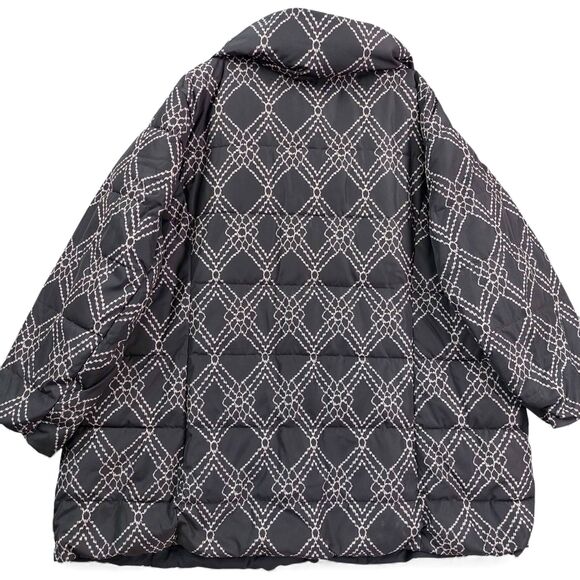 Dennis by Dennis Basso Women's Jacket Sz 4X Quilted Puffer Coat Reversible Black - Picture 3 of 12